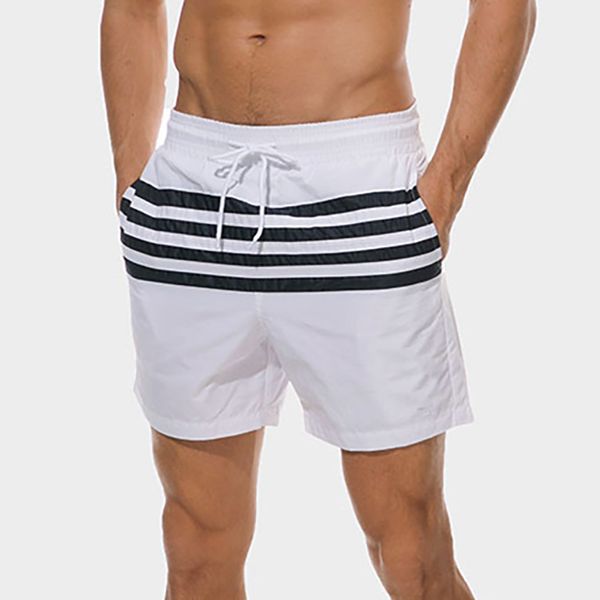 

2019 summer fast-drying men's black stripe color shorts swimming beach shorts flower surfboard swim swimsuit dropshipping