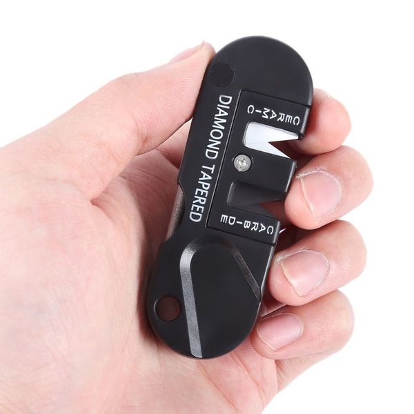 

edc gear three stages wolfram knife sharpener pocket outdoor tool fish hook sharpening stone