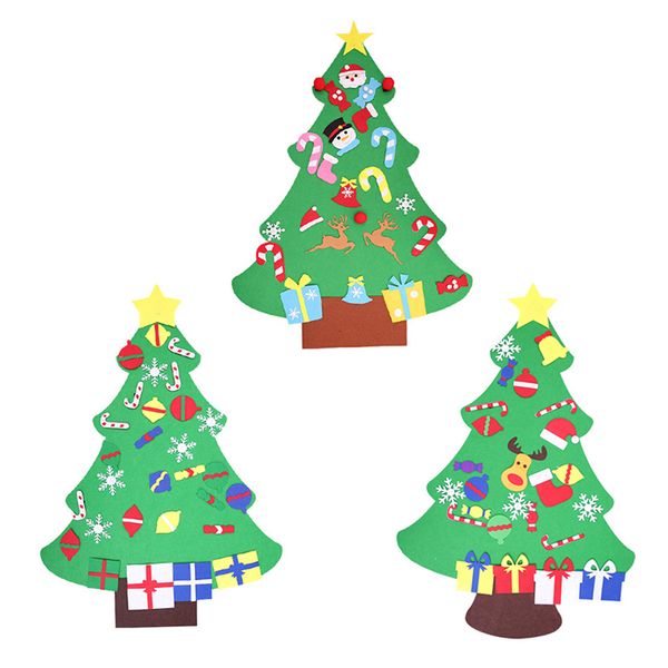 

diy stereo felt christmas tree decorations door wall hanging children kids new year gifts for home decor drop shipping