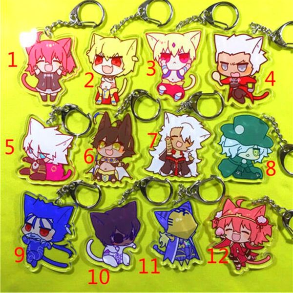 

fgo fate grand order chulainn el-melloi gilgamesh decal keychain keyring wallet phone mobile belt hook strap gift creative, Silver