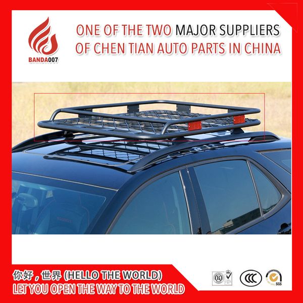 

1.2m 1.4m 1.6m universal car roof frame with reflectors iron grid luggage carrier baggage cross bar roof rack rails box