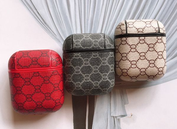 

designer airpods cases fashion brand cases for airpods1/2 protective cover luxury wireless bluetooth headset shell 6 styles wholesale