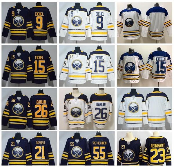

хоккейные майки 9 джек eichel хоккей кофта 26 расмус далин 21 кайл окпосо 55 расмуса ристолайнена синий белый зимняя классика мужчины, женщи, Black;red