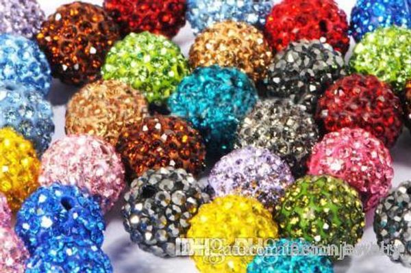 

12mm 100pcs/lot mixed multi color crystal crystal bead bracelet necklace beads jewelry making.spacer beads lotrhinestone y3552