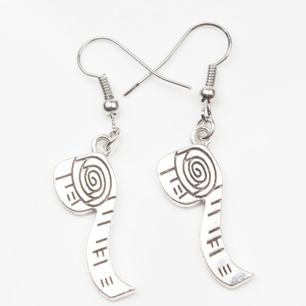 

древнее серебро швейные машины ножницы рулетка электрический вентилятор уха повесьте гламурная творческий сплав дизайнер серьги мода мужчин, Silver