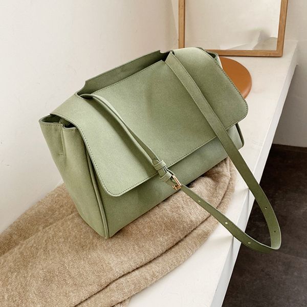 

урожай моды сумка матовая кожа женская сумка большой емкости плеча сумка