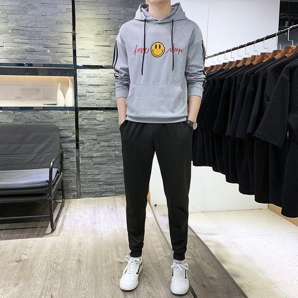 

новый набор fashion продажа sweatsuit tracksuit мужские толстовки брюки мужская одежда толстовка пуловер женщин вскользь теннис спорт tracks, Gray