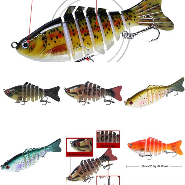 

ckfi9 multi-colored lead fish three 15g luya fake bait with 8g anchor hooks and single fishing bait hook gear