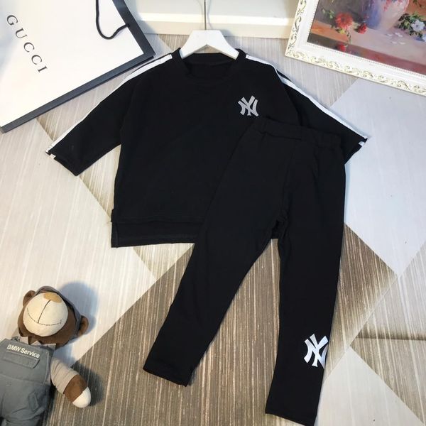 

2019 new children's long sleeve two-piece suit190813#09, White