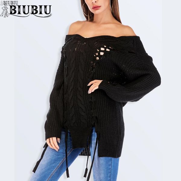 

giking casual loose v neck knitted sweater women pullovers streetwear long sleeve solid sweater 2019 autumn winter pink sweaters, White;black