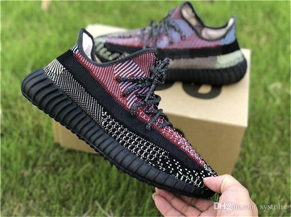 

2019 est authentic 350s v2 yeezreel reflective yecheil yeshaya men women running shoes sports sneakers with box size 36-47