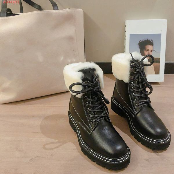 

new platform designer luxury plush half boots australia leather fashion women/men black plush genuine leather post