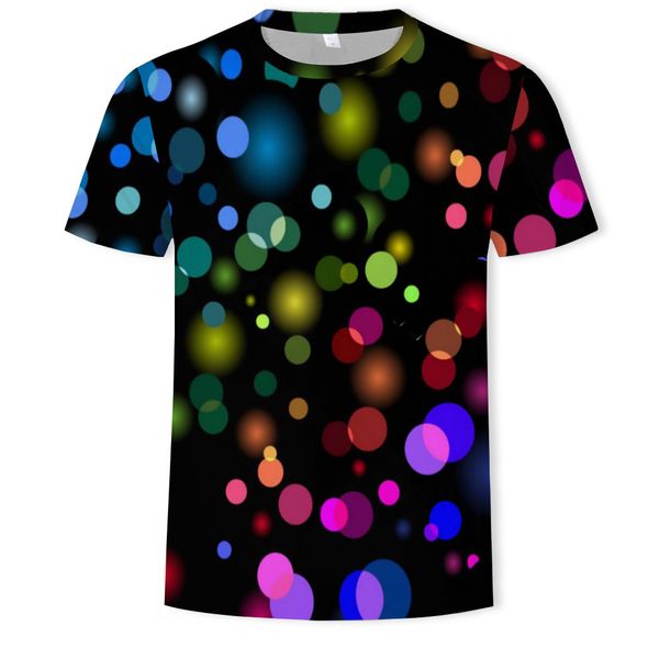 

mens designer colorful polka dot ink-jet printed short-sleeved t-shirt, White;black