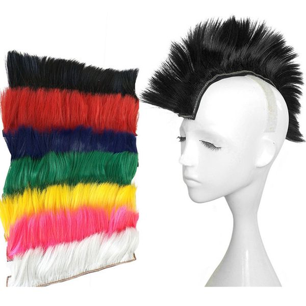 

motorcycle helmet dreadlocks ponytail braid punk hair toupee mohawk modeling wig motorbike helmet decor accessories