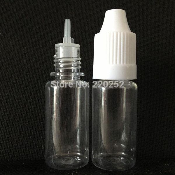 Atacado-200 pcs 10 ml garrafa PET garrafas plásticas conta-gotas com tampas à prova de criança de plástico 10ml conta-gotas garrafas conta-gotas de olho