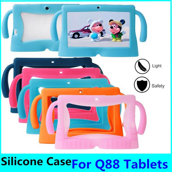 200pcs Yumuşak Silikon Tablet Kılıfı Darbeye Koruyucu Karikatür Sınır Stil Android Q88 Tablet PC için 7