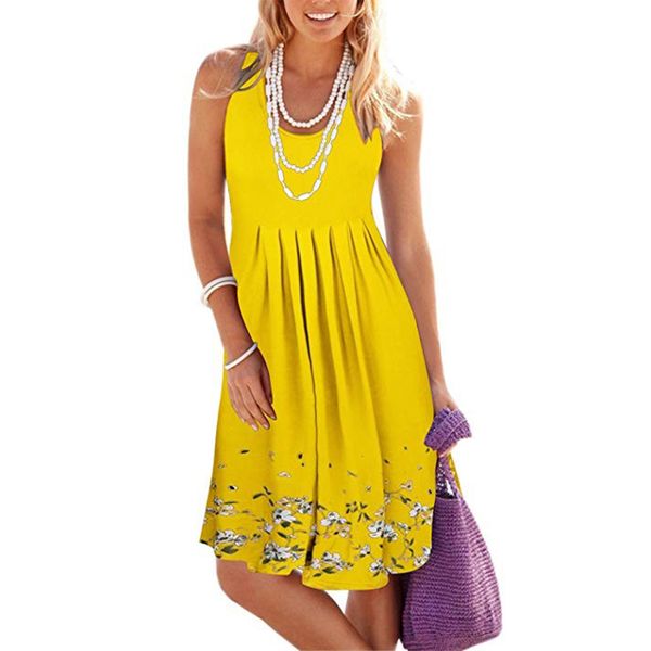 

5xl print women dresses 2019 sleeveless summer ladies casual plus size loose dress boho beach dress vestidos de fiesta, Black;gray
