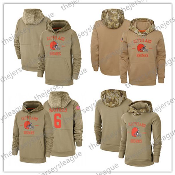 

2020 men women youth cleveland sweatshirt browns 2019 salute to service sideline therma performance pullover hoodie, Blue;black