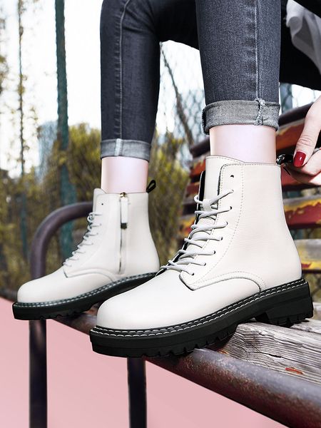 

2020 guciheaven leather waterproof platform martin boots black women shoes white increased fashion to increase luxury designer women boots