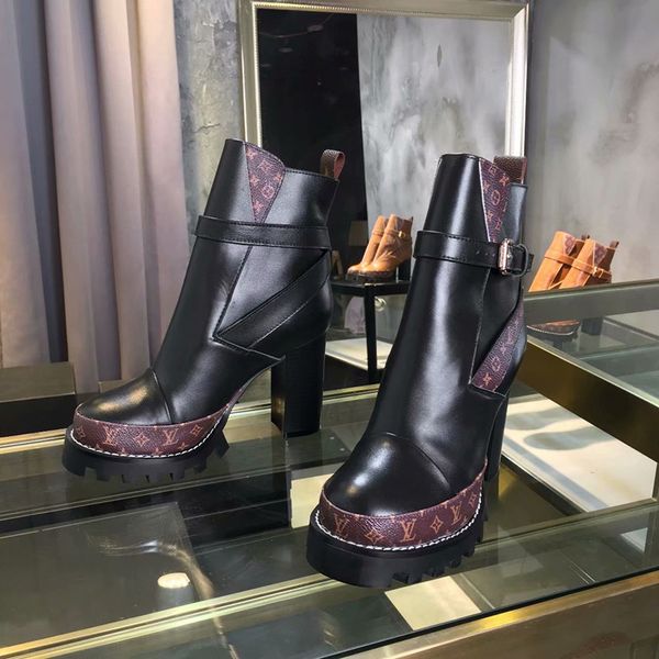 

2020 winter new counters authentic female boots waterproof platform thick with high-heeled martin boots women's boots