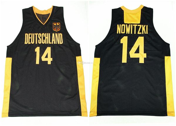 Dirk Nowitzki #14 Equipe Deutschland Alemanha Retro Basketball Jersey Mens ed personalizado