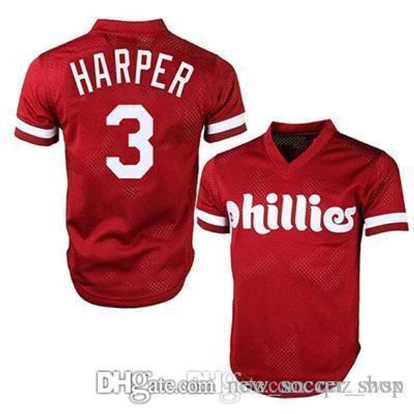 

3 Bryce Harper Jersey Philadelphia Flex Base Cool Base Majestic Alternate Embroidery Mesh Retro white 2019 Mens Baseball Jerseys