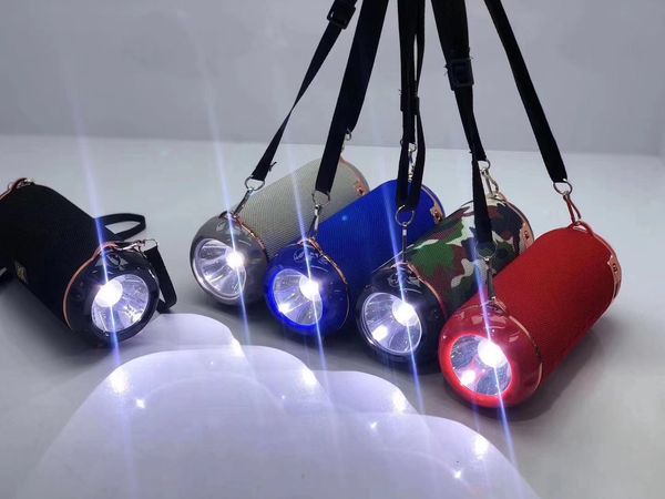 

2019 New Led flashlight Wireless Bluetooth Speaker With Power Bank Function TF Card Portable PK jbl TG116 TG117 TG113 V8