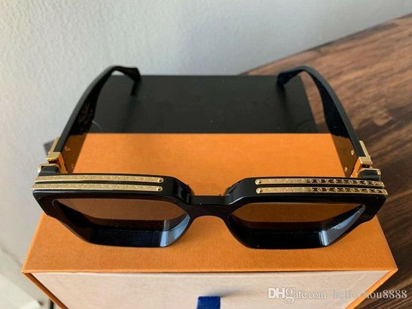 

2019 luxury millionaire m96006wn sunglasses full frame vintage designer sunglasses for men shiny gold logo sell gold plated 96006, White;black