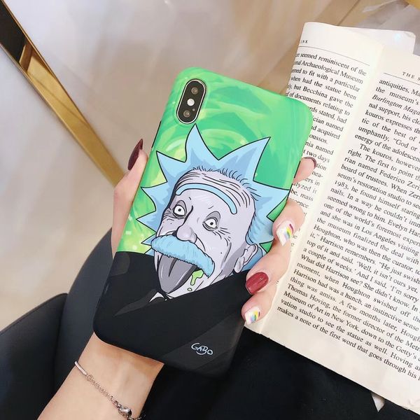 

nice luxury designer spoof scientist phone case for iphone 7 8 6 6s plus xr x xs max tpu anti-fall for apple iphone 11 pro max