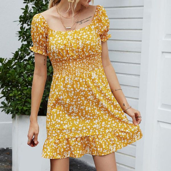 

bohemian women summer dresses boho floral print casual beach dress wrap bodycon mini dress elegant ruffles sundress