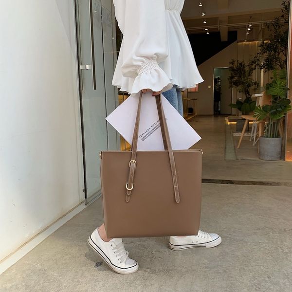 

women's bag large volume tote bag 2019 new fashion single shoulder large simple mother-and-child handbag