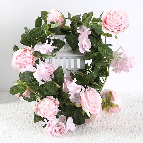 

artificial rose flower vine wedding home party decoration 1.8m simulation rattan ornament