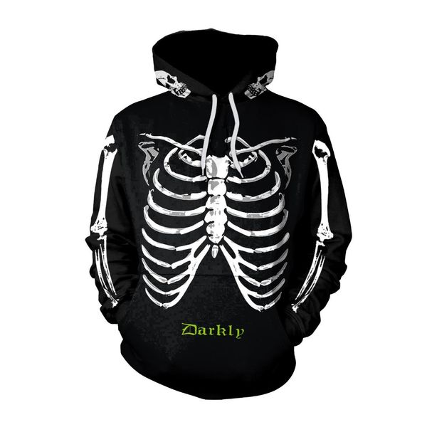 

wishy amazon 3d skeleton printed hoodie europe and america halloween selling wb101-018, Black