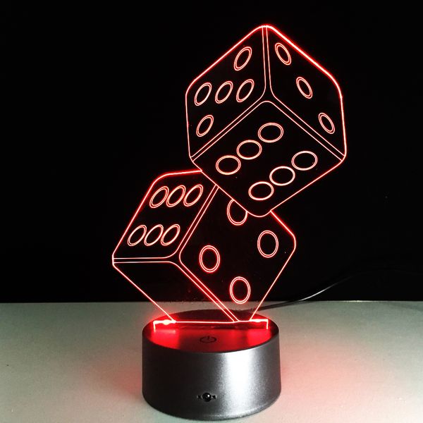 

creative 3d led usb lamp magician decoration texas hold dice poker spades playing cards 7 colors changing night light xmas gifts