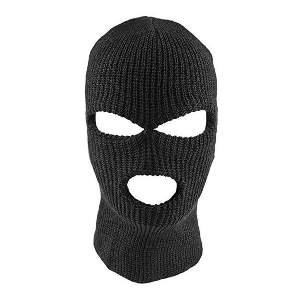 

mounchain outdoor knitting sewing face mask cap warm for skiing riding, Black