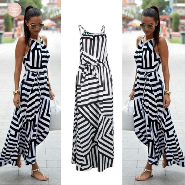 

beach dress good quality women flutter sleeve summer dress boho maxi long evening party dress sundress woman clothes, Black;gray
