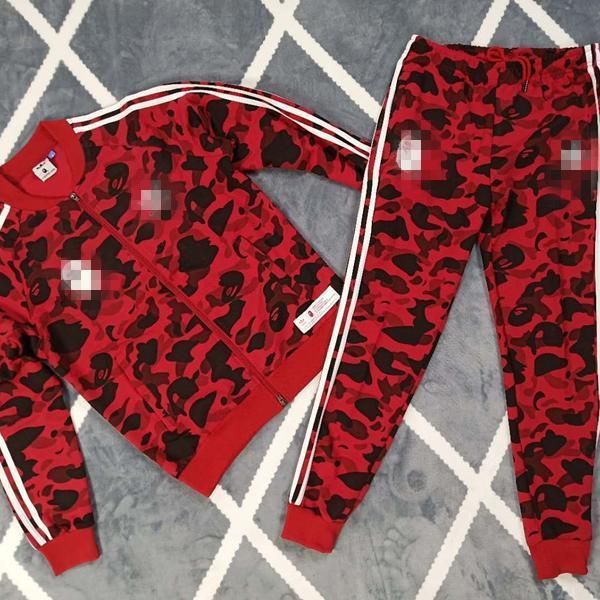 

Monkey head men de igner track uit windbreaker pant port running et college high treet tyle kit ca ual fa hion uit coat pant