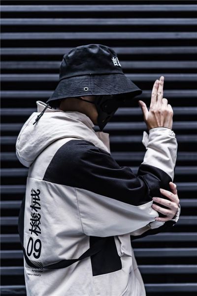 

techwear jacket, Black