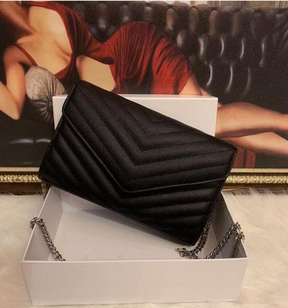 

designer handbags sheepskin caviar metal chain silver designer handbag genuine leather bag flip cover diagonal shoulder bags with dust bag