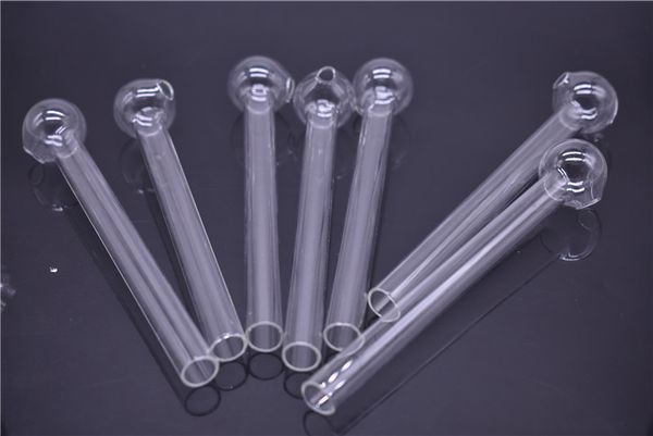 wholesale cheap 20cm big clear glass oil burner thick Pyrex glass straight oil tube pipe for smoking oil rig