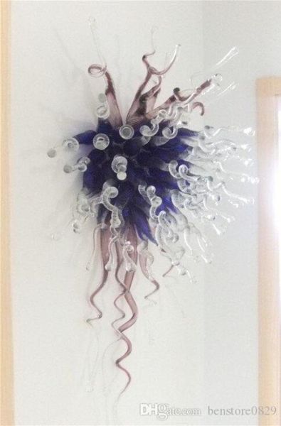 

flower design hand blown glass wall lamps home decor murano borosilicate glass wall light decorative led wall art
