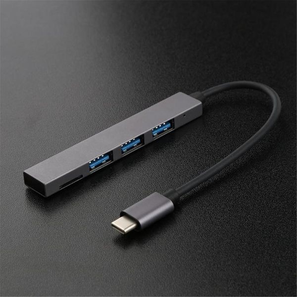 

4 in 1 usb 3.1 type-c hub to usb 3.0 magnesium alloy hub with tf reader slot 3 port for macbook pro/air 2018