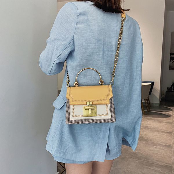 

2020 vintage leather crossbody сумки для женщин дорожная сумочка цепь мода заклепки замок маленькое плечо сумки посыльного женские клапаны