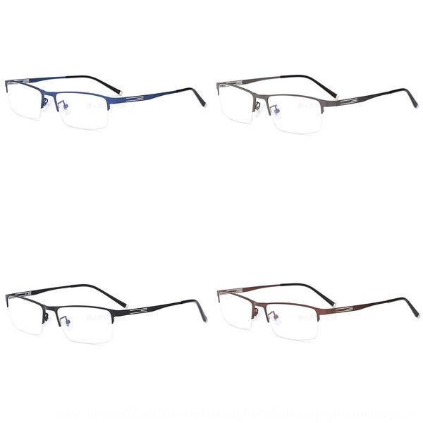 

fashion men's and women's universal half-frame student glasses ultra light plain glasses 003, Silver