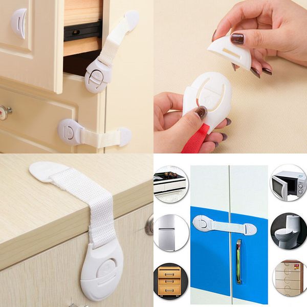 

1pc wholesale kids baby safety door lock proof cupboard cabinet prevent cabinet locks straps safety door lock proof cupboard