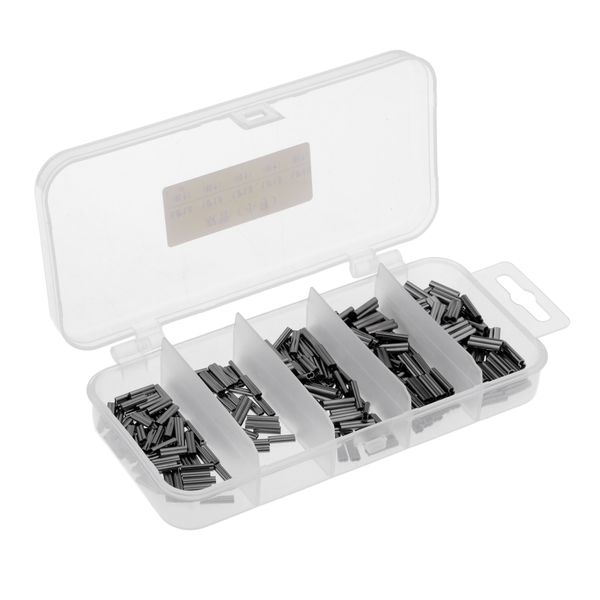 

300pcs double barrel crimp sleeves fishing line tube connectors for rigs made of copper material durable to use