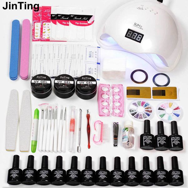 

nail set 48w 6w led nail lamp dryer gel varnish soak off manicure product lasting gel polish set for manicure