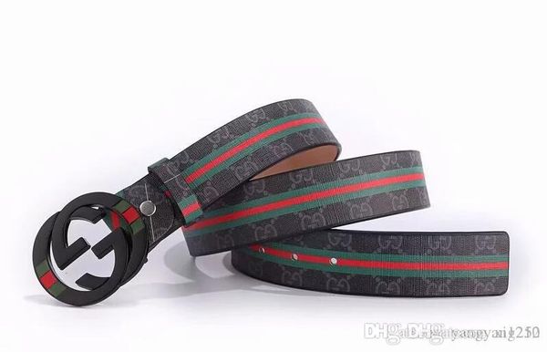 

2020 new fashion men business belts luxury smooth gold silver buckle genuine leather belts for men waist belt ing, Black;brown