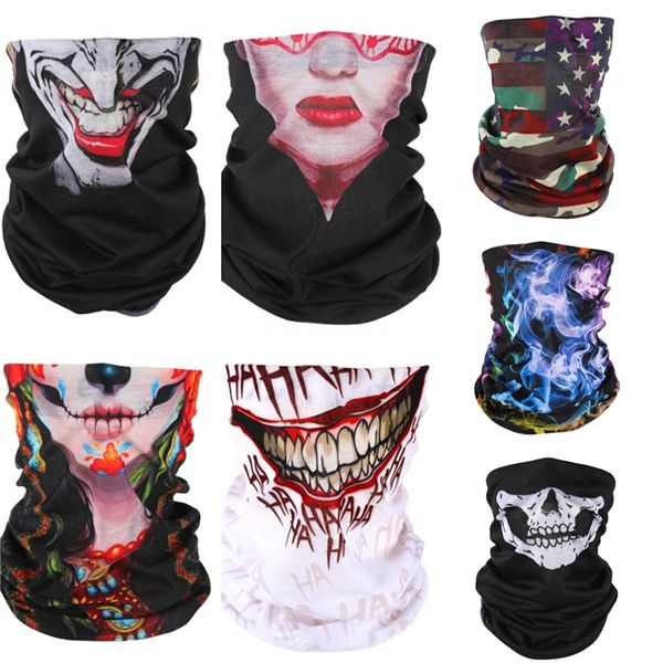 

wepi3 2020 fashion street hop design magic flower triangle cashew skull scarf bandana hip skateboard face mask neck skull scarf bicycle s#47, Blue;black