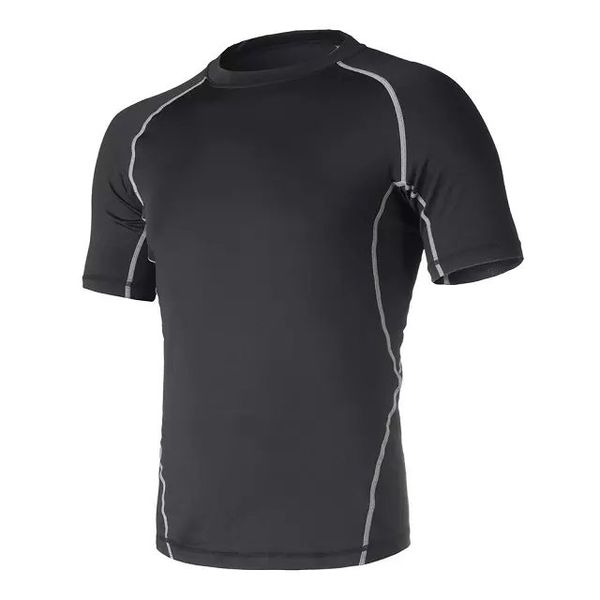 

wholesale-new men sports running fitness tights clothes soccer training jersey thermal underwear bicycle riding t-shirt clothes, Black;blue